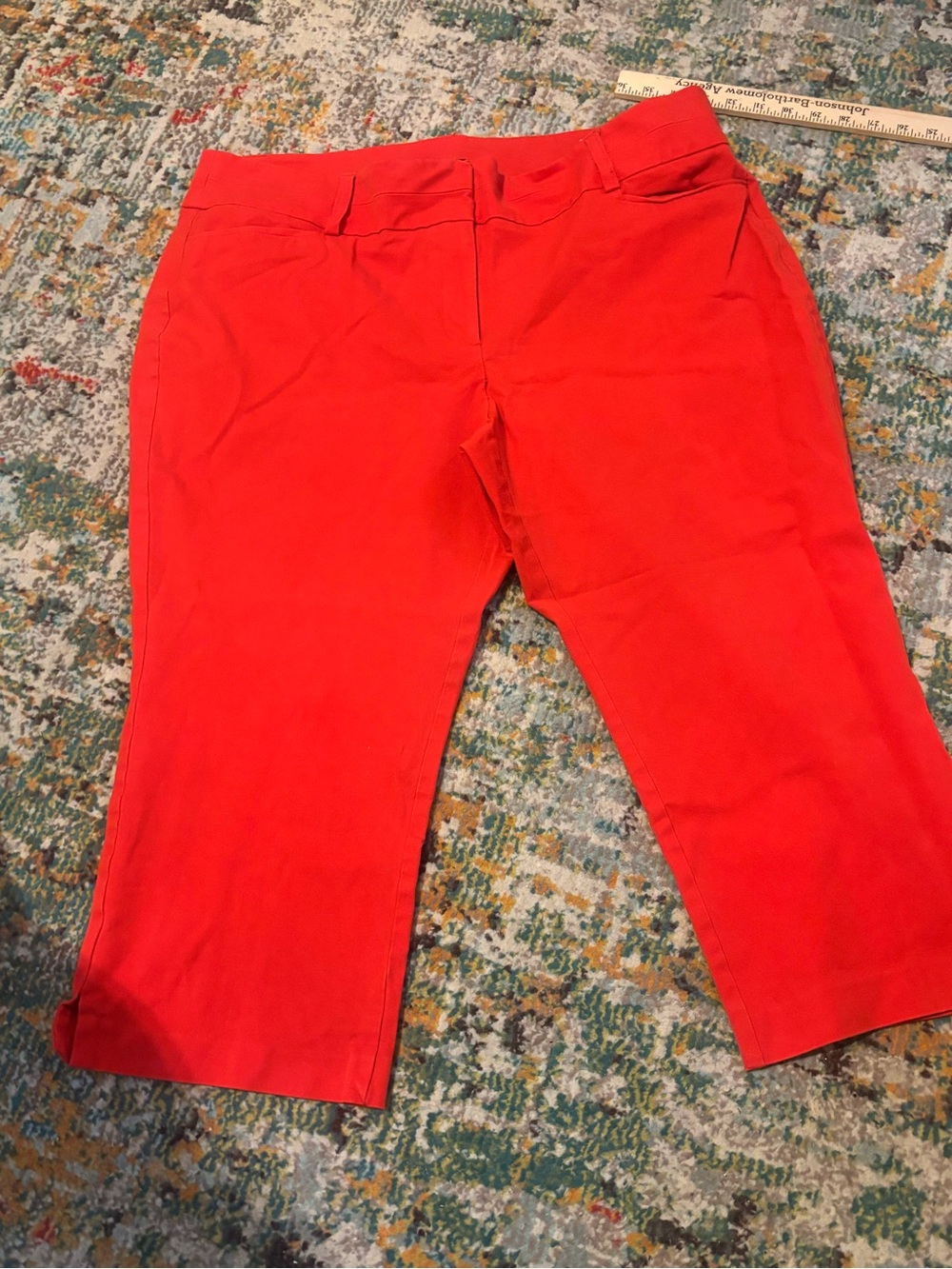 Lane Bryant Bright Red Cropped Pants
